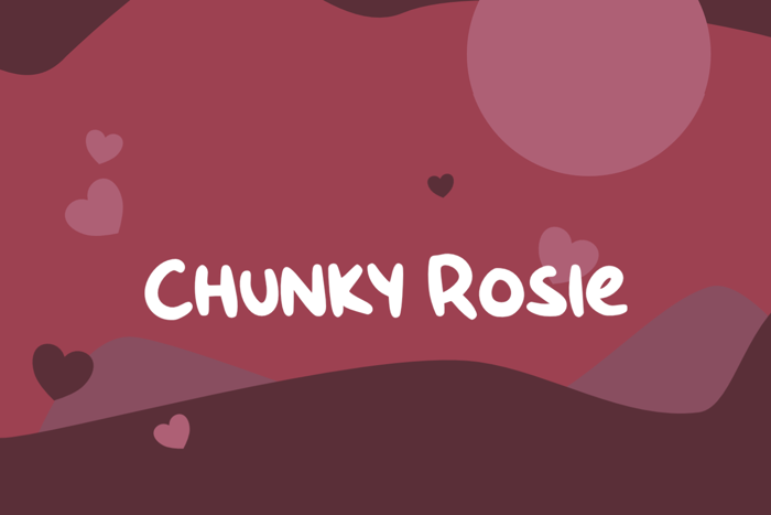 Chunky Rosie Font poster