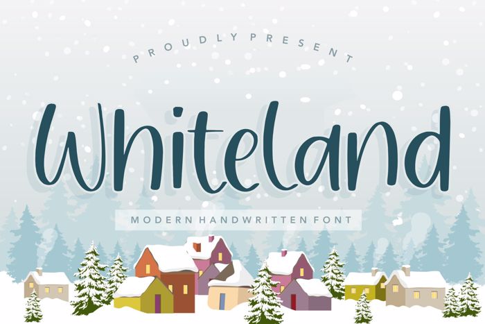 Whiteland Font poster