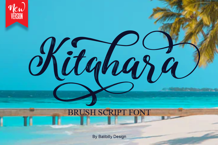 Kitahara Brush Script Font poster