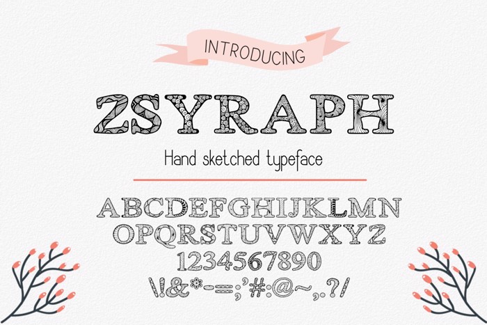 Zsyraph Font poster