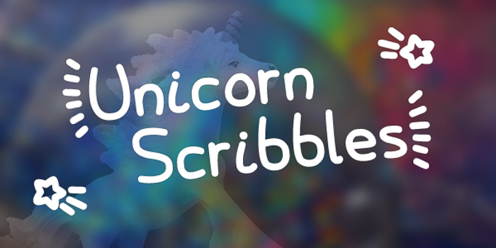 Unicorn Scribbles Font poster