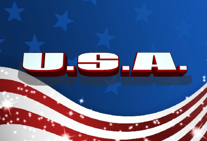 U.S.A. Font poster