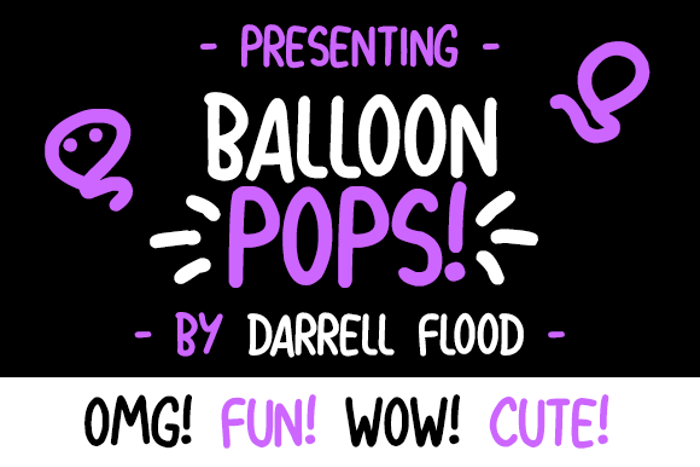 Balloon Pops Font poster