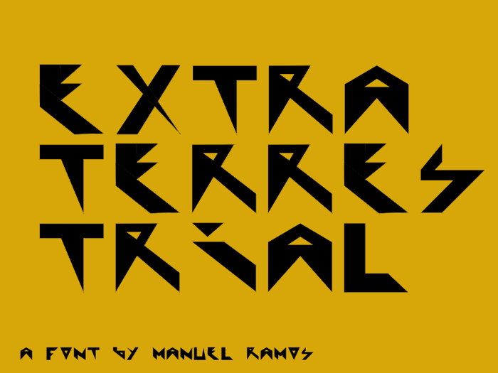 Extraterrestial Font poster