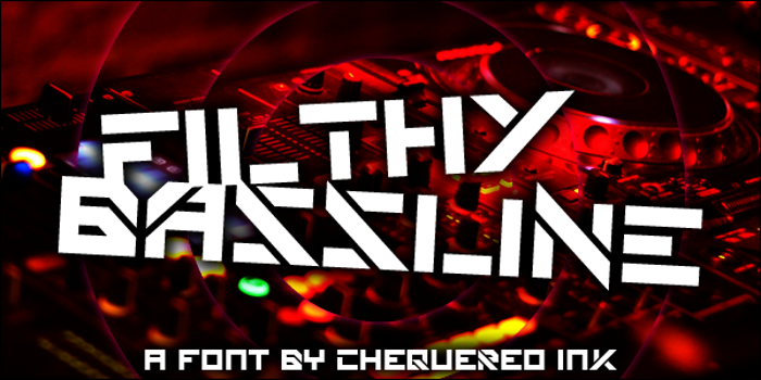 Filthy Bassline Font poster