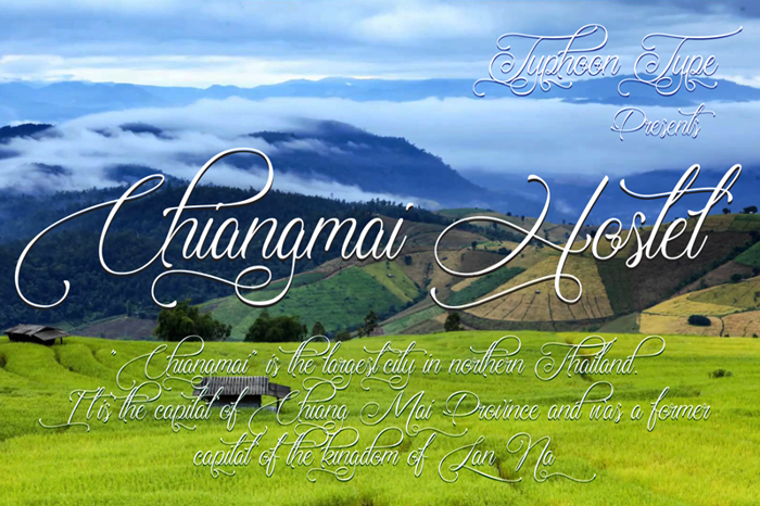 Chiangmai Hostel Font poster