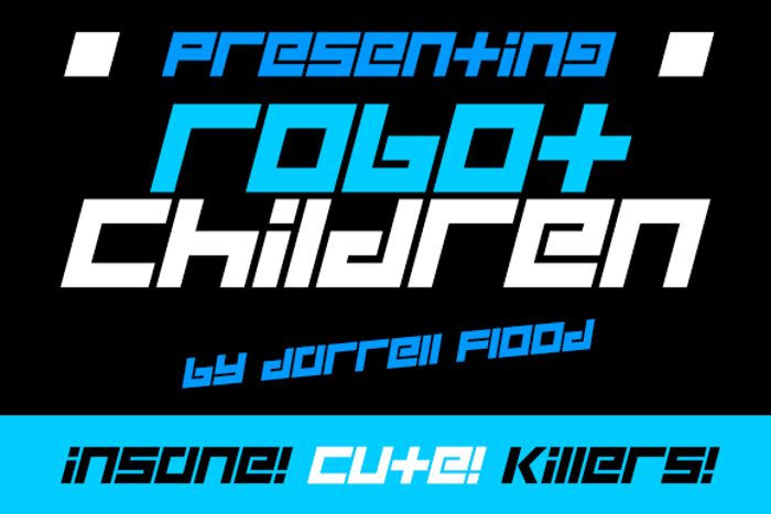 Robot Children Font poster