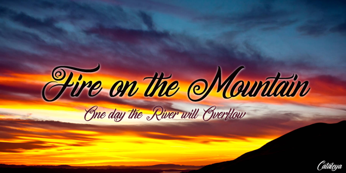 Fire on the Mountain Font poster