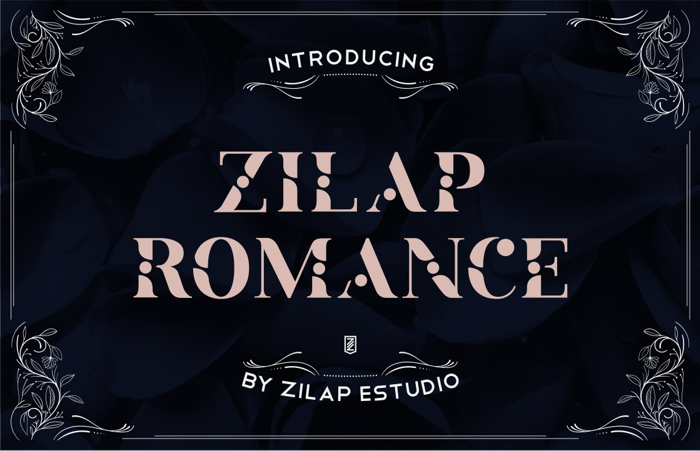 Zilap Romance Font poster