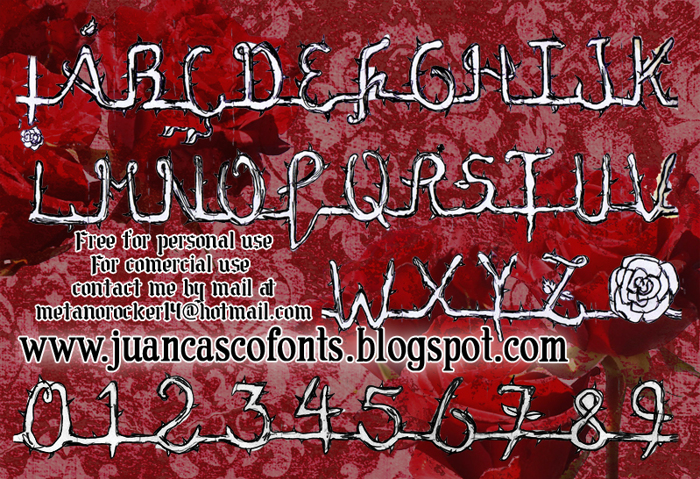 La Rosa Muerta Font poster