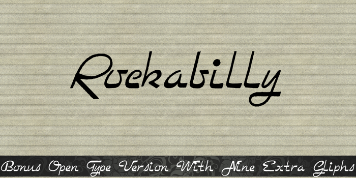 Rockabilly Font poster