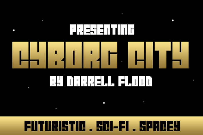 Cyborg City Font poster
