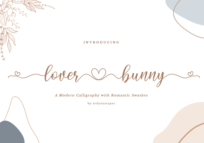 Lover Bunny Script Font poster