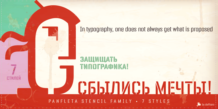 Panfleta Stencil Font poster