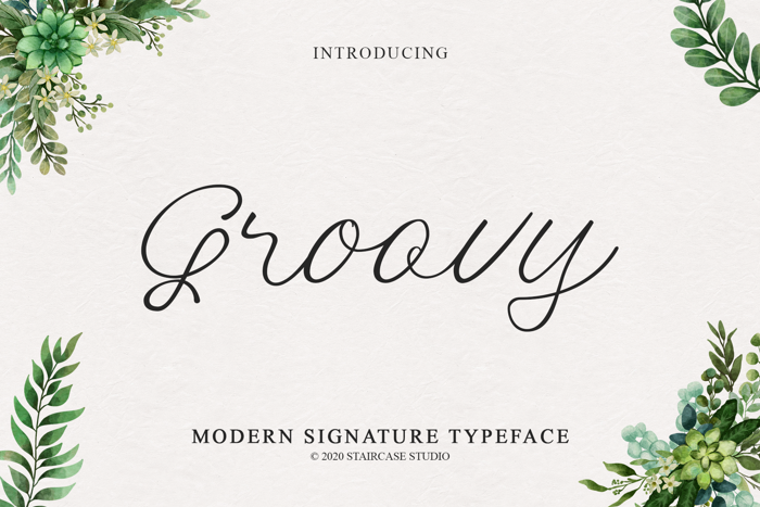 Groovy Font poster