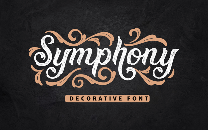 Symphony Font poster