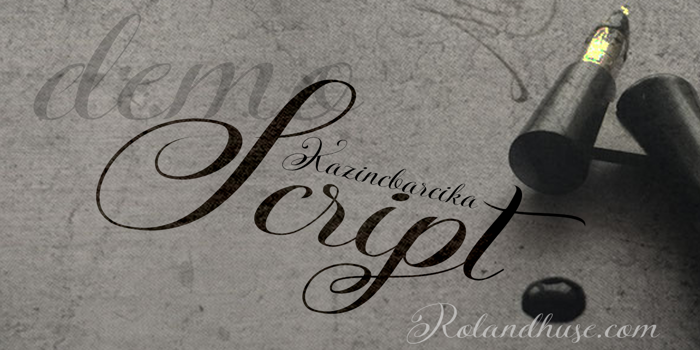 KazincBarcika Script Demo Font poster