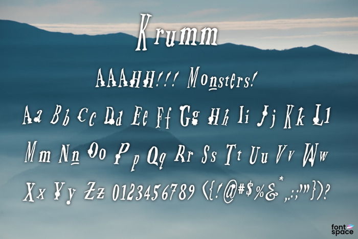 Krumm Font poster