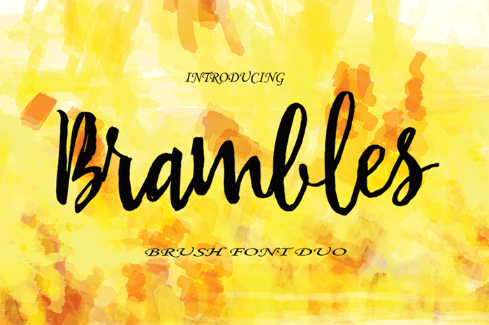 Brambles Font poster