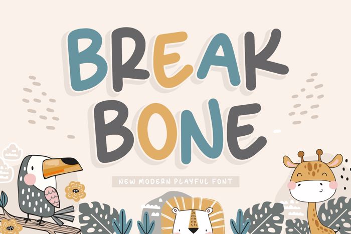 BREAKBONE Font poster