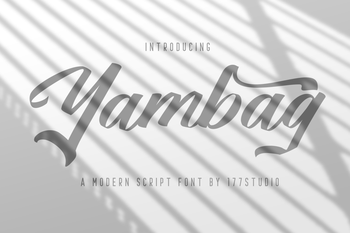 Yambag Font poster