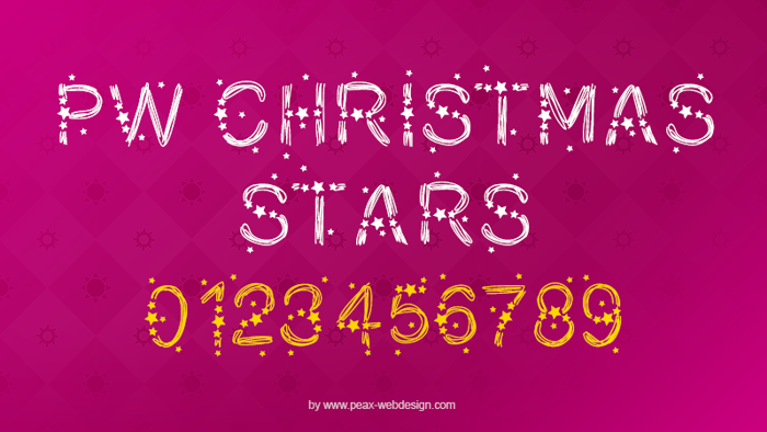 PWChristmasStars Font poster