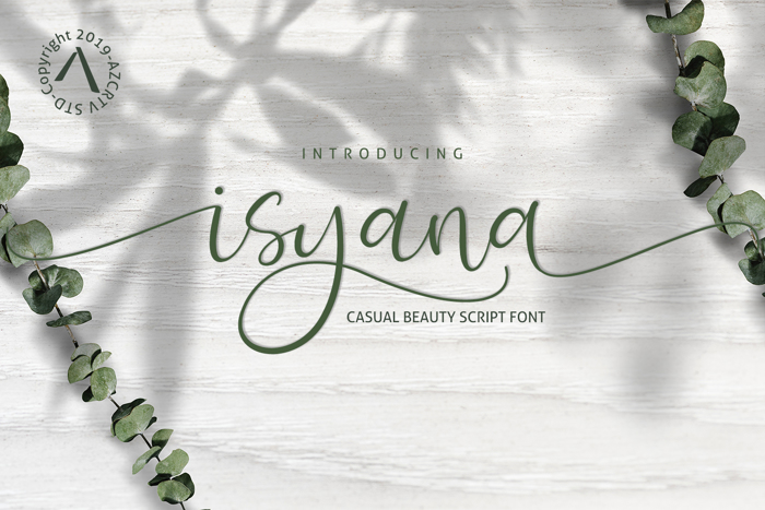 Isyana Script Font poster