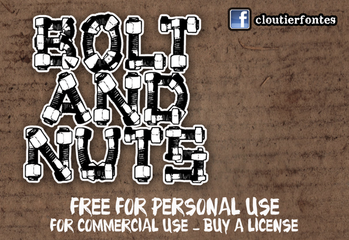 CF Bolt and Nuts Font poster