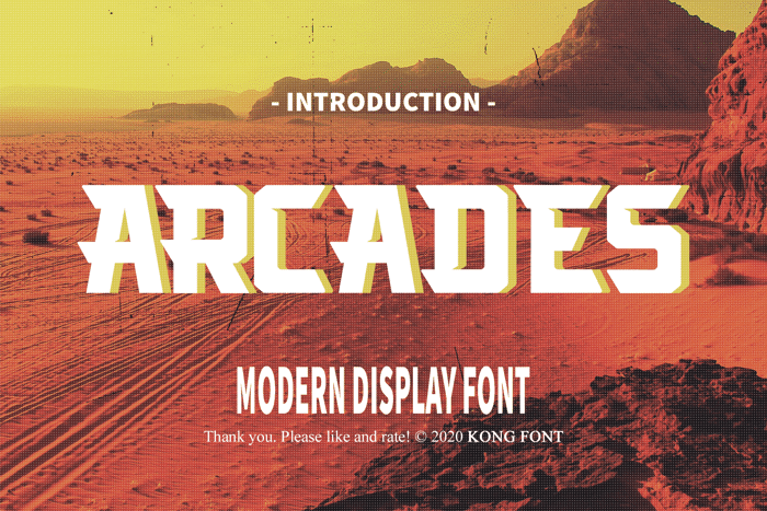 Arcades Font poster