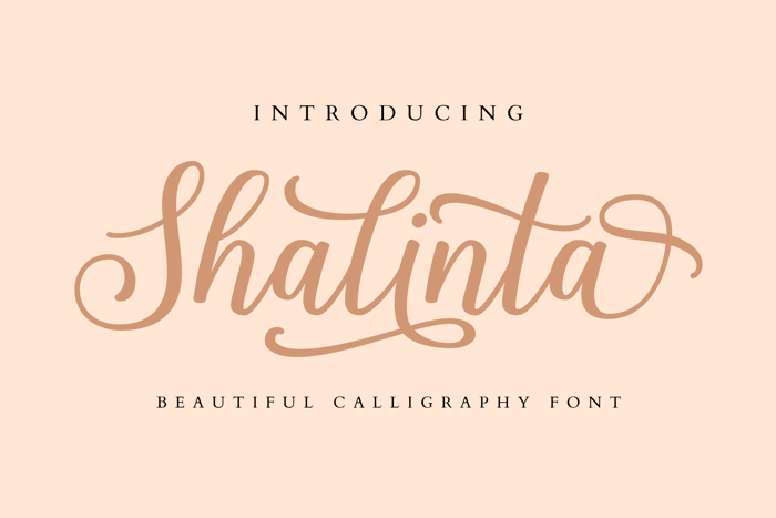 Shalinta Font poster