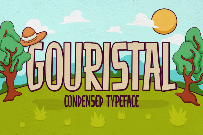 Gouristal Font poster