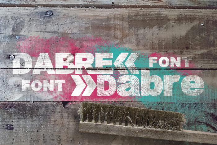 Dabre Grunge Font poster