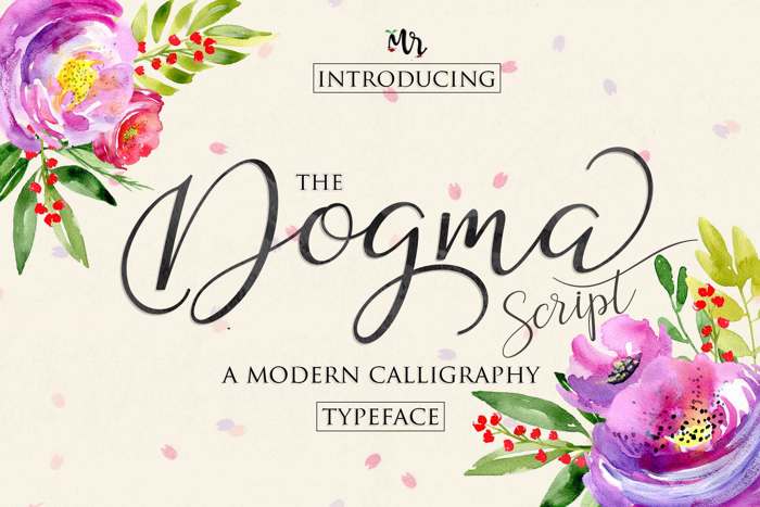 Dogma Script Font poster