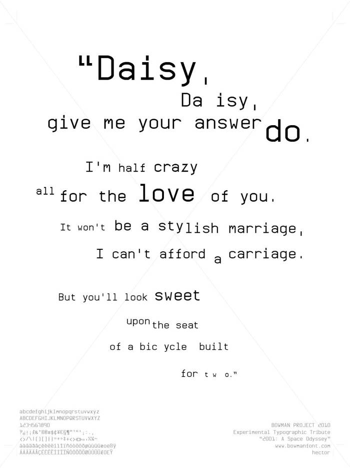Bowman Font poster