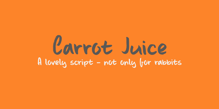 DK Carrot Juice Font poster