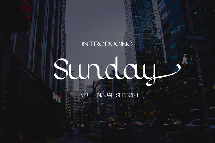 Sunday Font poster