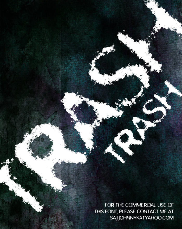 TRASH Font poster