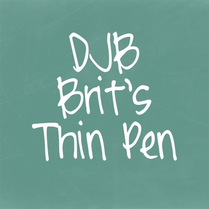 DJB Brit's Thin Pen Font poster