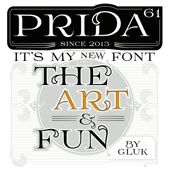 Prida61 Font poster