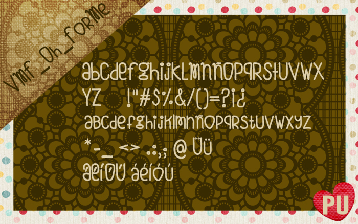 VMF_Oh_ForMe Font poster