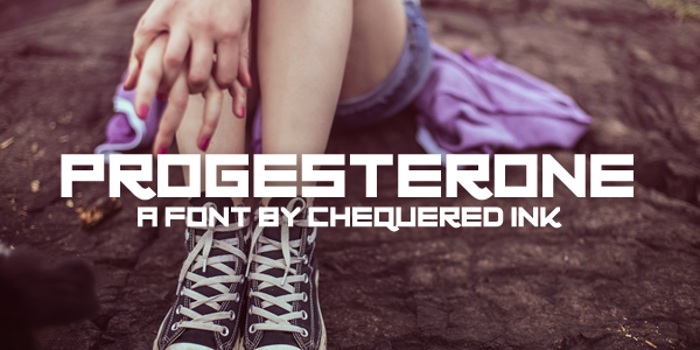 Progesterone Font poster