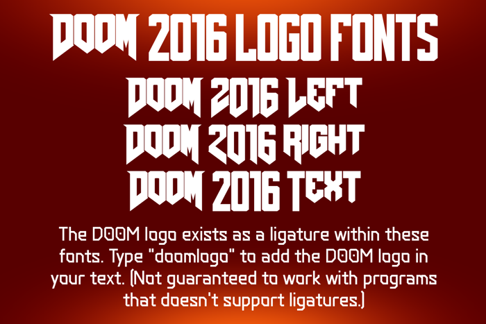 DOOM 2016 Font poster