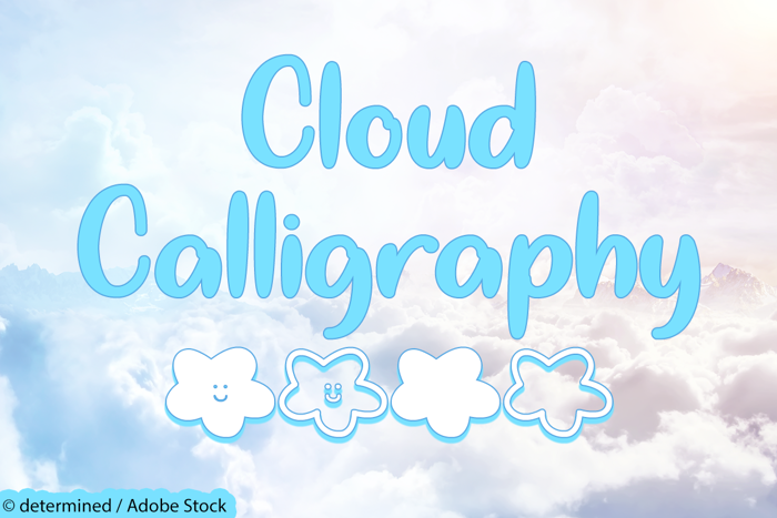 Cloud Calligraphy Font poster