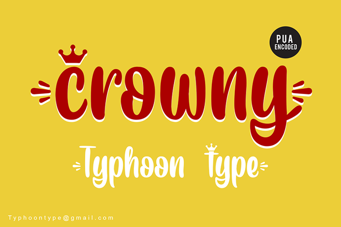 Crowny - Font poster