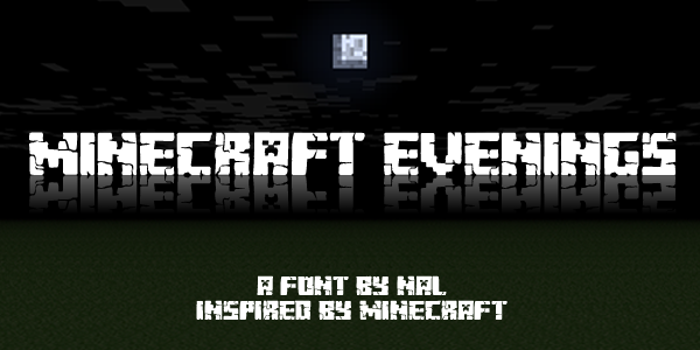 Minecraft Evenings Font poster