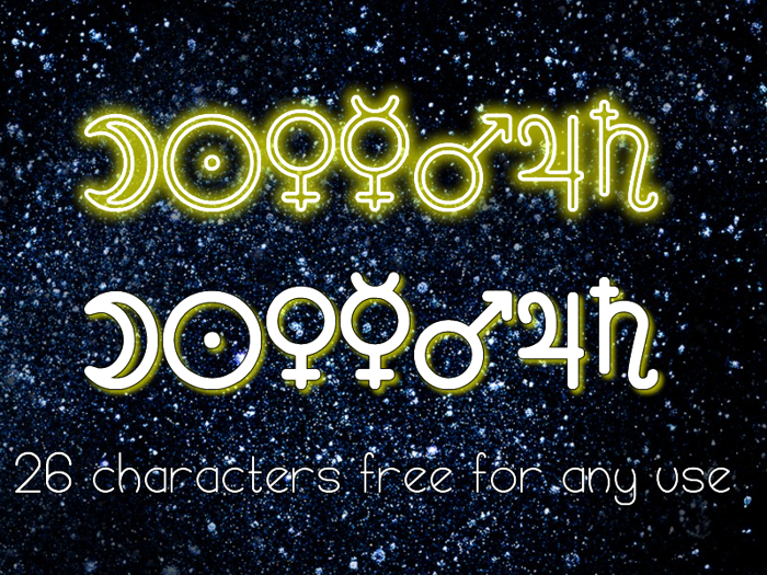 Astronomic Signs St Font poster