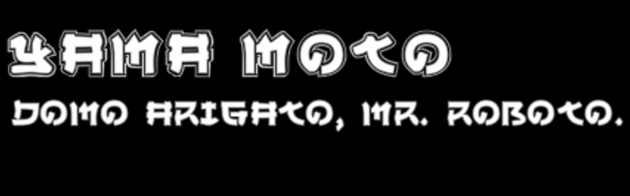 Yama Moto Font poster