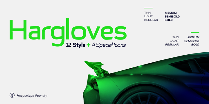 Hargloves Font poster