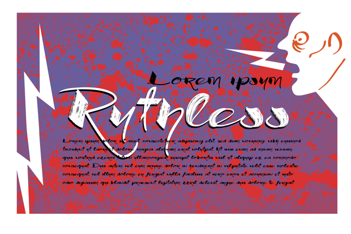 Vtks Ruthless Font poster