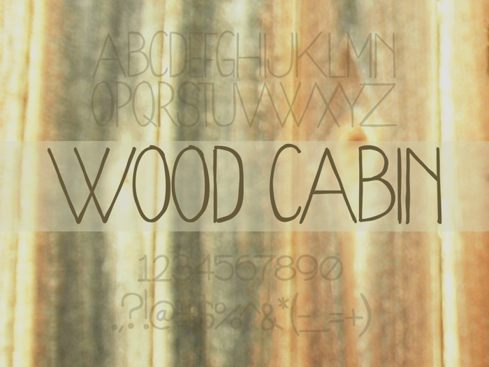 WoodCabin Font poster